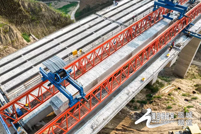 临猗黄河大桥项目全线预制梁板架设顺利完成